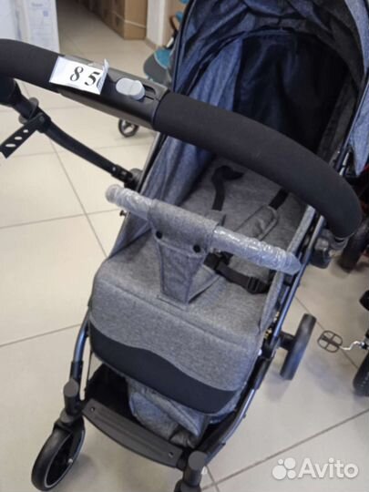 Коляска перекидная ручка, серая