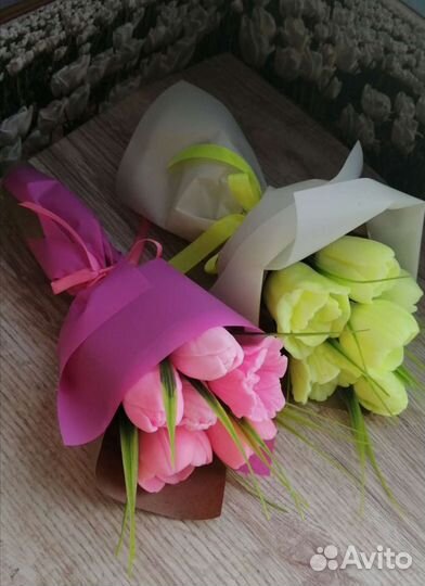 Букет из мыльных цветов