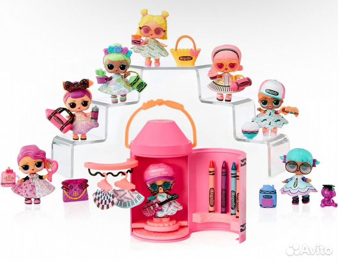 Кукла лол в карандаше крайола