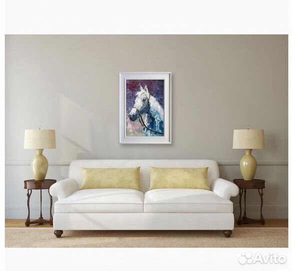 Картина маслом на холсте лошадь
