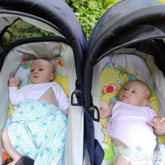 Коляска для двойни tfk
