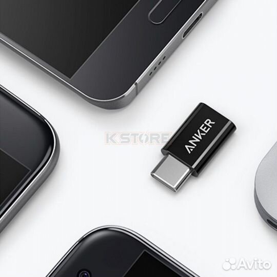 Переходник Anker Powerline USB-C to Micro USB