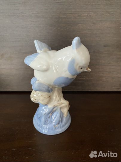 Фарфоровая статуэтка ссср, «Синица хохлатая»