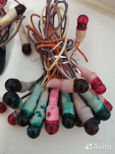 Электрическая гирлянда на ёлку СССР 3 штуки