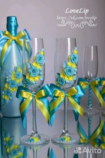Свадебные аксессуары, бокалы