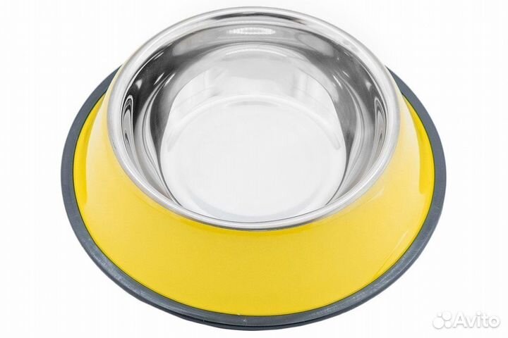 Миска жёлтая металл 0,7л