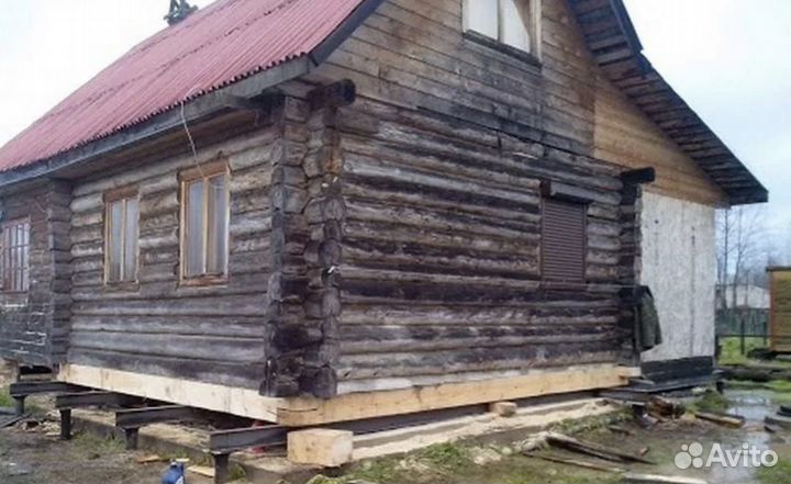 Подъём домов,замена венцов