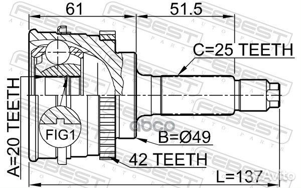 ШРУС наружный к-кт Suzuki Baleno 1.6 95-02 071