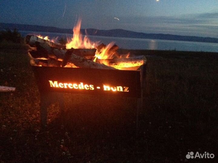 Подарок: Мангал 3 мм, сборный/разборный, накладки