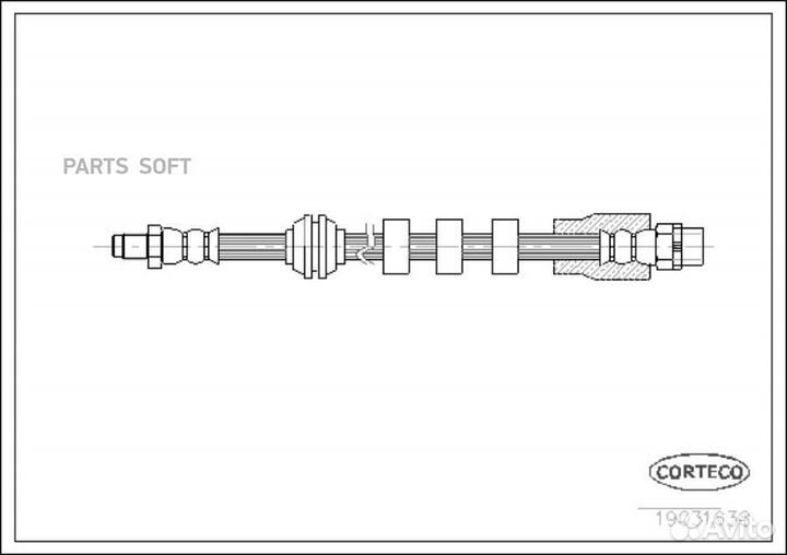 Corteco 19031638 Шланг тормозной