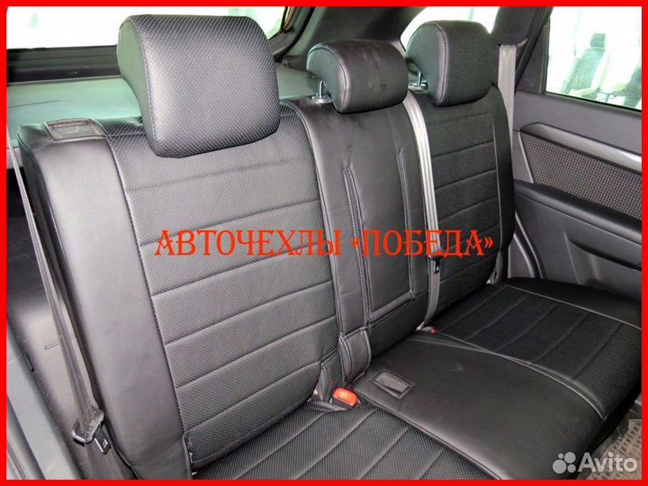 Чехлы Chevrolet Captiva из экокожи чёрные Классика