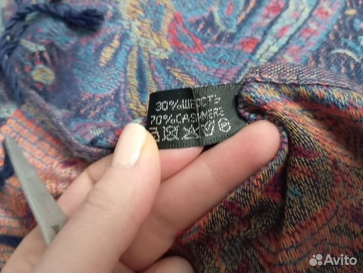 Шарф палантин, кашемир, шерсть. Индийский стиль