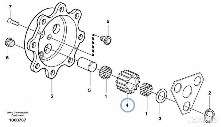 316-7120 Шестерня сателлит бортового редуктора