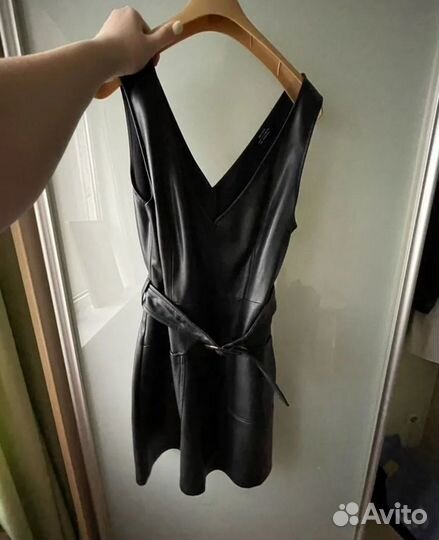 Кожаный сарафан женский