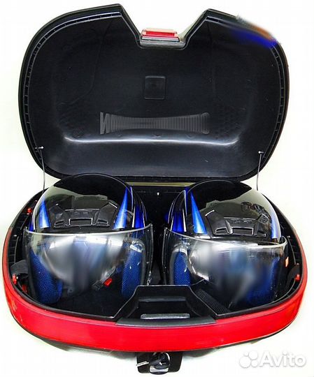 Кофр S2 на 2 шлема для мотоцикла, мопеда и скутера