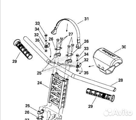 Руль/Handle Bar 506152203 tundra LT 550F