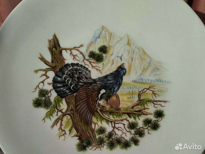 Коллекционная тарелка Глухарь Лимож Франция