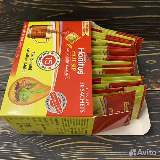 Чай от простуды и кашля Honitus Dabur 30 саше