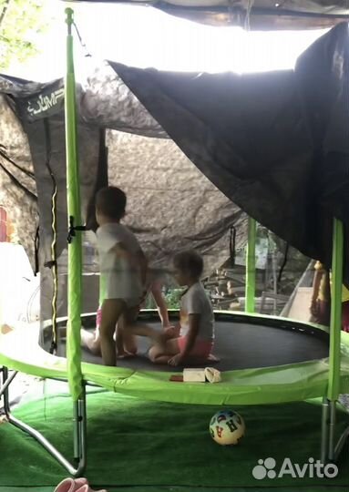 Батут i-jump 8FT green диаметр 2,44м