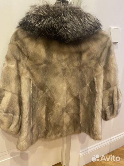 Шуба полушубок норковый р S
