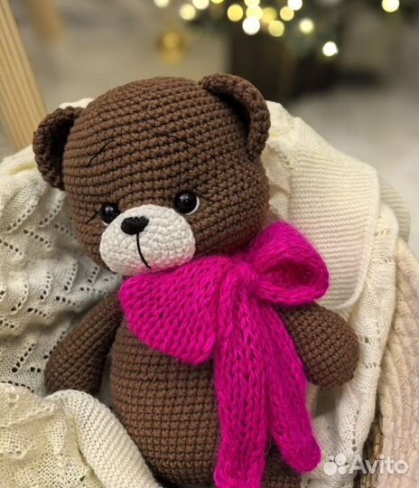 Мишка вязаный