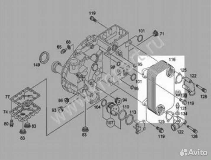 Радиатор ретарды MAN, MB, Setra, Neoplan