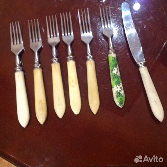 СССР ножи и вилки костяные ручки