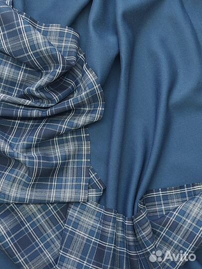 Ткань костюмная п/шерсть клетка и компаньон