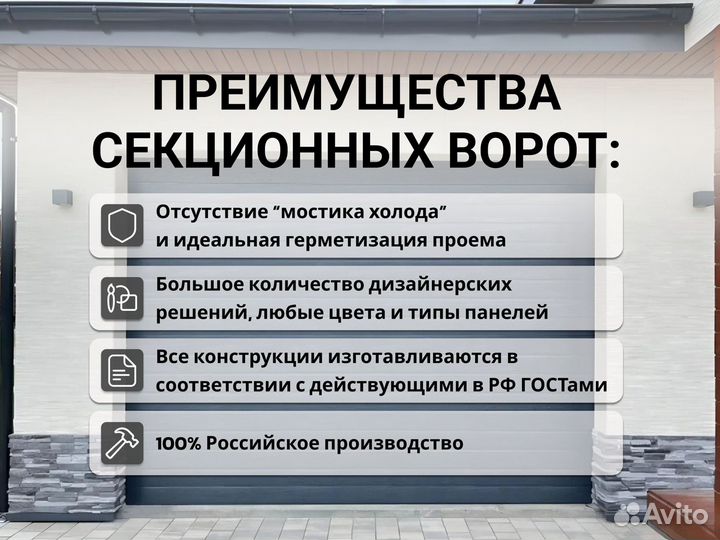 Секционные гаражные подъемные ворота