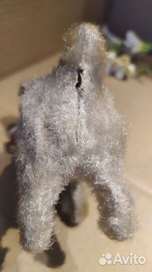 Винтажная плюшевая собачка Германия