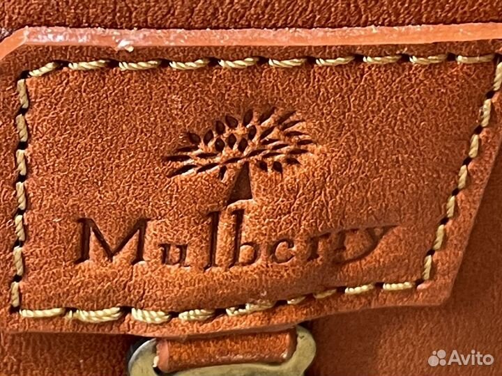 Винтажная кожаная сумка Mulberry Bayswater