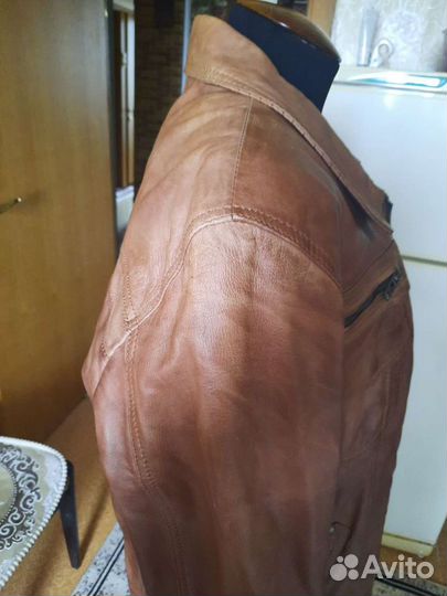 Мужская кожаная куртка Angelo Litrico