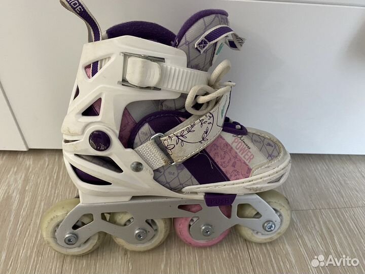 Ролики раздвижные + шлем + наколенники и т.д