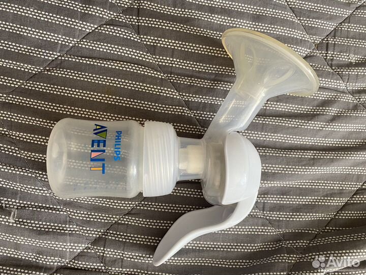 Ручной молокоотсос Avent / Авент с бутылочкой