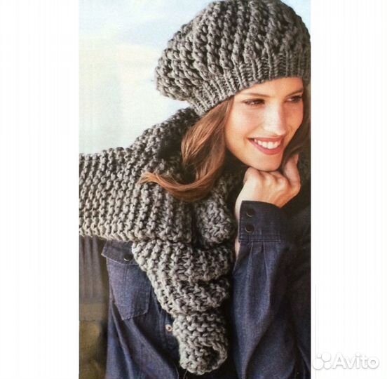 Комплект Черные Шапка и Шарф Франция