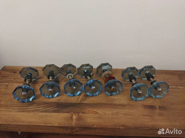 Дверные ручки СССР стеклянные двойные