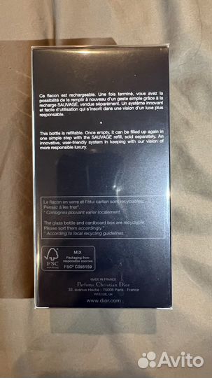 Мужские духи Dior sauvage eau de toilette 100мл