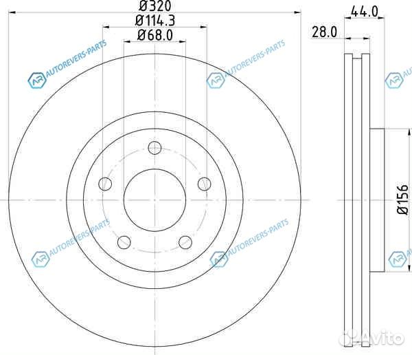ND2042K Диск тормозной перед