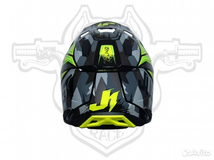 Шлем кроссовый just1 J40 shooter зеленый глянцевый