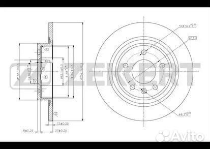 Тормозной диск задний Opel Ampera Astra Cascada za