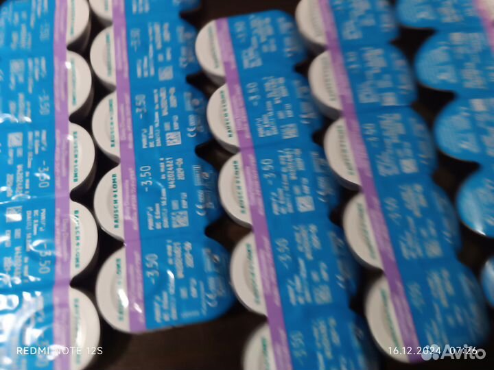 Линзы контактные однодневные -3.5 baush +lomb