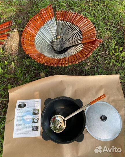 Казан чугунный узбекский Наманган + крышка