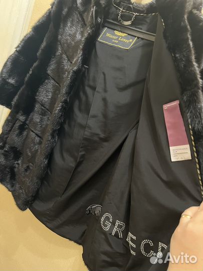 Шуба норковая с капюшоном