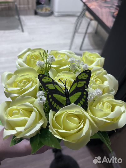 Букет из мыльных роз