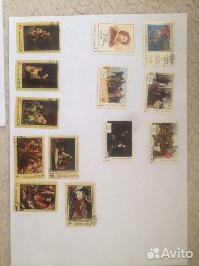 Почтовые марки СССР и Венгрии