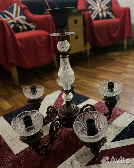 Бронзовая люстра СССР