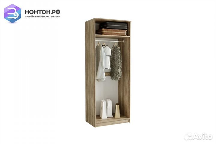 Шкаф 2-х створчатый Прайм дуб каньон / лофт графит