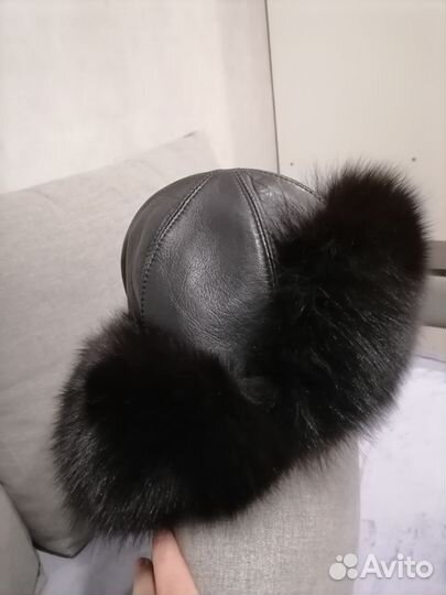 Шапка ушанка женская натуральный мех
