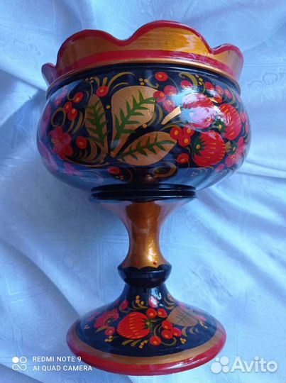 Хохлома ваза для фруктов