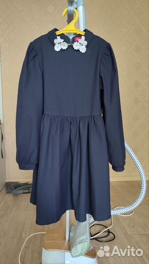 Платье школьное синее